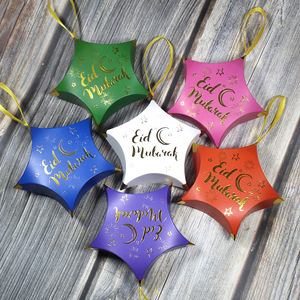 Wholesale Hot Stamping Printing Multiple Color Pentagram Eid Candy Box For Ramadan Gift Box