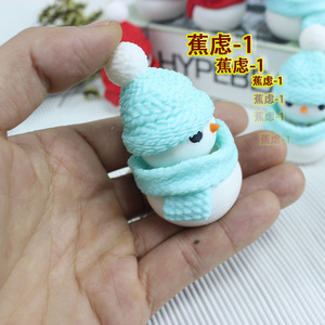 Cute Plastic Snowman <b>Fidget</b> Toy Mini Desk Ornament Winter Gift - Product Image 2