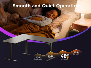 <span class=keywords><strong>Escritorio</strong></span> de ordenador de oficina de pie con doble motor Ofitech, <span class=keywords><strong>altura</strong></span> ajustable, diseño moderno, ergonómico, soporte en L, <span class=keywords><strong>escritorio</strong></span> electrónico para juegos - Product Image 4