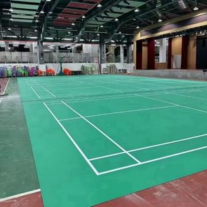 พื้นสนามแบดมินตันโพลีไวนิลคลอไรด์ ตราทาร์เค็ตต์ แผ่นพื้นสีดำ ผิวแข็ง หนา 6 มิล โพลีเพนนี สำหรับห้องอาบน้ำ - Product Image 6
