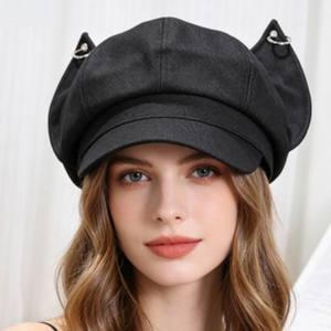 Casquette de baseball Y2K avec oreilles de renard et anneau en fer, casquette en jean unisexe style papa, casquette <span class=keywords><strong>esthétique</strong></span> grunge avec oreilles d'animaux pour femme - Product Image 1