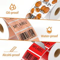 Etiqueta Adhesiva Térmica Impermeable para Envíos, Rollo de Etiquetas de Papel Autoadhesivas con Código de Barras para Supermercados, para Promoción y Uso en Tiendas de Comestibles