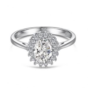 Dylam Classic Design S925 <b>Silver</b> Rhodium Plated <b>Eternity</b> Band 5A Cubic Zirconia Sparkling Wedding Engagement Promise <b>Rings</b> - Product Image 1