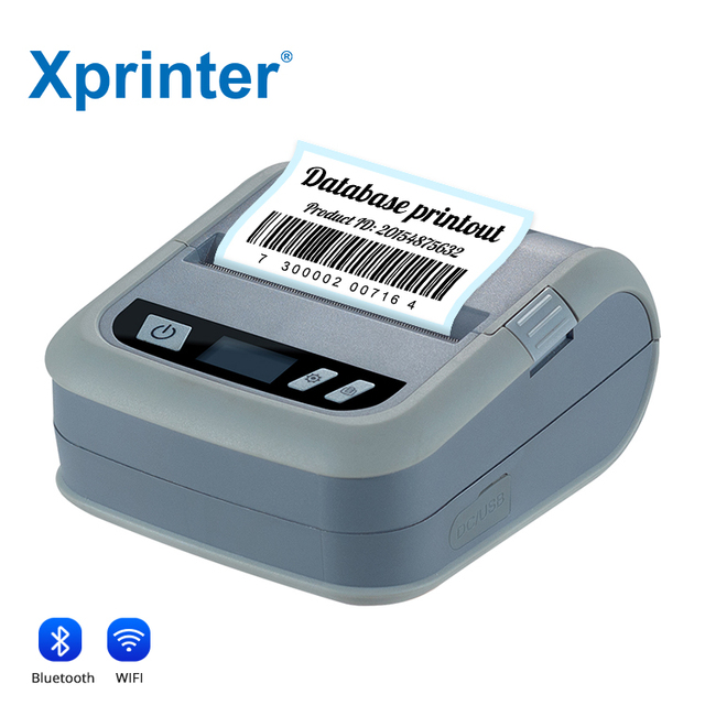 Xprinter XP-P323B Mobile Label Printer With Battery Handheld Portable Bluetooth Wireless Thermal Printer
