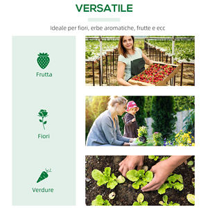 Outsunny Mini Invernadero Jardín con 3 Ventanas Enrollables y Cubierta Anti-UV PE, 180x60x60cm, Verde - Product Image 6