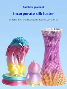 PLA Silk Rainbow Filament <strong>1</strong>.75mm Multi-Color Gradient Shiny PLA for 3D <strong>Printers</strong> 1KG Smooth Glossy Finish - Product Image 1
