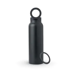 Double Wall Insulated Magnetic Water Bottle Stainless Steel For Phone With Cellphone Holder Magsafe Ring Thermos Sports Drink