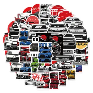 50 Buah JDM Stiker Vinil Mobil Balap Subaru Impreza SKYLINE untuk Dekorasi Botol Mobil Pencinta Mobil