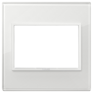 Vimar Wall <b>Switch</b> White Glass Plate 1 Gang 86mm Square Modern Design - Product Image 1