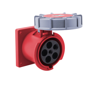 Prise industrielle étanche IP67, 2x5x32a, 3 phases à 5 pôles, câble d'aviation ignifuge, 3P + N + E 400V - Product Image 6