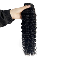 Vente directe usine : Lot de cheveux 100% naturels, noir naturel, bouclés, ondulés, effet mouillé