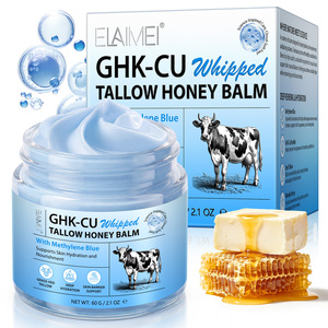 Baume Fouetté au Suif de Bovins Nourris à l'Herbe ELAIMEI avec GHK-Cu et Mélamine Bleue pour le Soulagement de l'<span class=keywords><strong>Eczéma</strong></span>, la Restauration de la Barrière Cutanée, <span class=keywords><strong>Crème</strong></span> <span class=keywords><strong>Visage</strong></span> - Product Image 1