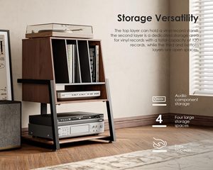 Sang trọng kỷ lục Máy nghe nhạc đứng với vinyl kỷ lục lưu trữ thiết kế mới bằng gỗ phong cách <span class=keywords><strong>CD</strong></span> giá đêm đứng kỷ lục tủ cho phòng khách - Product Image 6