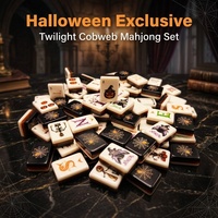 Juego de Mahjong Americano Mini de Edición Limitada para Halloween, Fichas de Acrílico Sólido con Bloques de Color, Venta al por Mayor, Regalo Promocional para Días Festivos