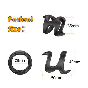 Cincin Ejakulasi Silikon Lembut Bentuk <span class=keywords><strong>U</strong></span> untuk Pria, Mainan Seks - Product Image 2