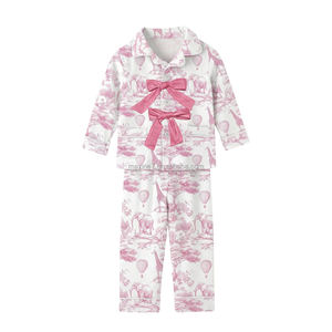 Vêtements pour garçons en bas âge, printemps, enfants, 2 pièces, pyjama en bambou, pyjama pour enfants, tenues assorties pour la famille, pyjama pour papa et bébé - Product Image 4