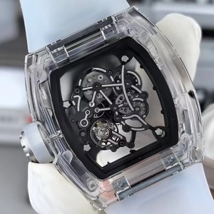 Montre mécanique automatique squelettée de luxe de haute qualité, édition limitée, boîtier cristallin, étanche, lumineuse, nouvelle - Product Image 1