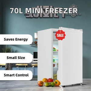 Mini-réfrigérateur à porte unique 70L noir, congélateur compact pour usage domestique, extérieur et hôtelier, alimentation électrique, modèle de table français - Product Image 2