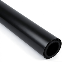 Vente en gros de feuilles de plastique PS à haute résistance, blanches et noires, en rouleaux, pour thermoformage et impression
