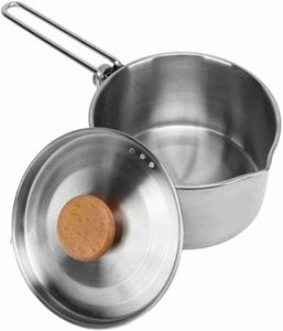 Utensilios de Cocina Portátiles de 1 Litro para Exteriores, con Mango Plegable y Bolsa de Malla, para Picnic, Camping y Cocina - Product Image 3