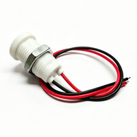 Port USB-C femelle Type-C 2p blanc, étanche, avec bande lumineuse transparente, fixation par vis, indicateur LED, verrouillage par filetage, 5A