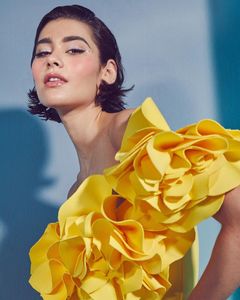 Conjunto de traje de baño de una pieza de Color sólido de gama alta con sujetador de flores tridimensional para mujer europea y americana 2024 - Product Image 5