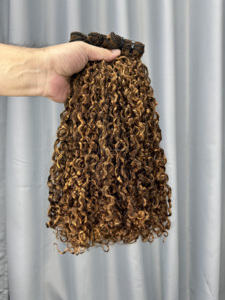 12a Vente en gros, très demandé : Lot de cheveux Pixie 100g par paquet, Double Drawn, Extension de cheveux bouclés Pissy, 100% Cheveux humains - Product Image 2