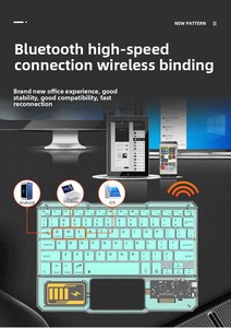 Phổ Ergonomic RGB hỗn hợp ánh sáng cho bàn phím <span class=keywords><strong>bluetooth</strong></span> thay thế hành động giao diện USB không dây Điều kiện Mới - Product Image 2