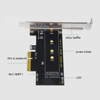 Carte d'extension M.2 NVMe SSD vers NGFF (PCIE X4), adaptateur pour ssd