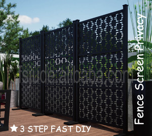 GD Aluminium <strong>DIY</strong> 3 Step Patio Brown Black Grey Privacy Screen <strong>Ideas</strong> Outdoor Planter Retractable <strong>Fence</strong> - Product Image 6