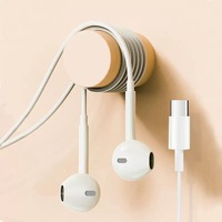 Écouteurs filaires pour étudiants à prix réduit, avec télécommande, type C, musique HD, micro, semi intra-auriculaires, D-025