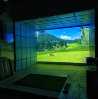 Simulateur de golf professionnel nouvelle génération, équipement de divertissement numérique à réalité augmentée pour jeux sportifs de projection en intérieur