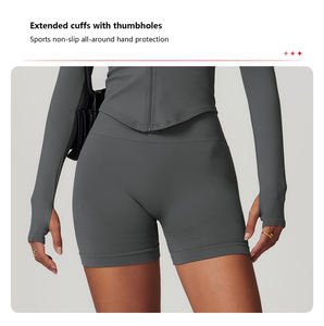 Logo kustom grosir nyaman mulus pakaian olahraga kebugaran Gym ukuran besar pakaian Yoga sejuk set wanita - Product Image 4