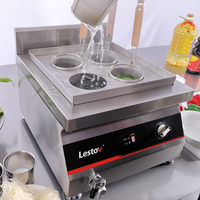 Lestov Double Paniers Commercial Induction Pâtes Cuiseur 2 Brûleurs Restaurant Induction Nouilles Chaudières pour Cuisine