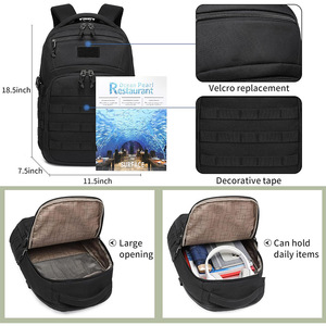 Mochila Táctica LUPU de 25l, Blanca y Negra, Camuflaje, para Exteriores, Escuela, Viajes, con Compartimento para Portátil - Product Image 3