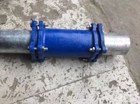 Connecteur d'adaptateur universel en fer forgé noir, accouplement Flexible pour tuyau en acier, PVC/HDPE, DI AC
