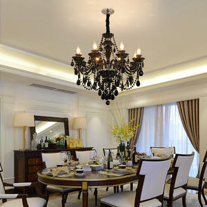 HITECDAD, candelabro de cristal europeo, iluminación moderna para sala de estar, dormitorio, Villa, escalera, lámparas de cristal <span class=keywords><strong>Maria</strong></span> Theresa - Product Image 2