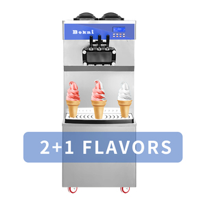 220V / 110V sữa chua đông lạnh các nhà sản xuất máy làm mát bằng không khí mô hình sàn mềm phục vụ máy làm kem với 2 rầy 3 máy rút - Product Image 6