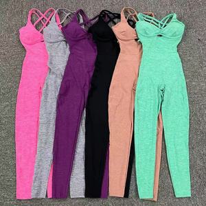 Combinaison de yoga une pièce sans manches respirante de haute qualité pour femmes actives-Body de sport - Product Image 5