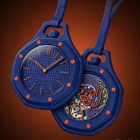 Montre de poche mécanique transfrontalière la plus vendue, mouvement à double plateau, boîtier en céramique, bracelet en résine, modèle co-marqué WQ AP pour homme