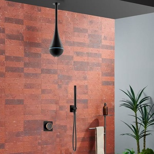 Libert Nouveau Ensemble de Robinetterie de Douche Créatif Encastré en Acier Inoxydable, Fixation Plafond, Effet Goutte d'Eau, Lumière Ambiance Tropicale - Product Image 4
