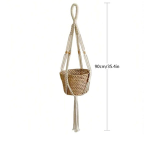 Artilady Macramé Bohème Tressé Grand Porte-Plante Suspendu Support de Pot de Fleurs Écologique pour Cuisine, Salon, Mur Végétal - Product Image 4