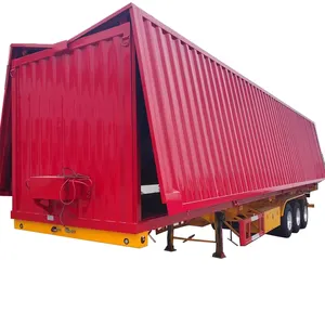 Cánh bên mở bán Trailer hộp vận chuyển van Trailer 40ft xe tải Trailer nhà máy OEM