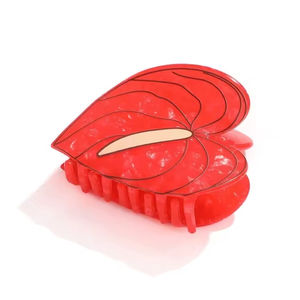 Оптовые модные заколки-крабики для волос в виде тропического антуриума, искусственные цветы в гавайском стиле - Product Image 6