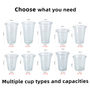 Bao Bì Nhựa Dùng Một Lần Pet Rõ Ràng Cup Với Nắp Lạnh Đồ Uống Takeaway Cà Phê Đá Latte Nước Trái Cây Sinh Tố Thủy Tinh 16 ounce 12Oz - Product Image 3