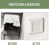 Grille d'aération extérieure pour sèche-linge, grille d'évacuation à persiennes, écran de tuyau de 4 pouces, 4 vis, durabilité longue durée, installation facile