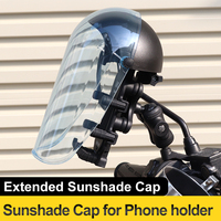 Casco de Protección Solar con Aislamiento Térmico Acrílico, Lentes Extendidas Impermeables, Visera con Protección UV para Soporte de Teléfono para Bicicleta