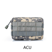 Sac de taille de camouflage tactique extérieur durable MOLLE Kit de stockage de débris de lampe de poche pour téléphone portable sac à dos en nylon sac d'accessoires de ceinture