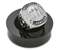 Bagues de champion de football fantaisie personnalisées en argent, style trophée, avec design 3D, faible MOQ