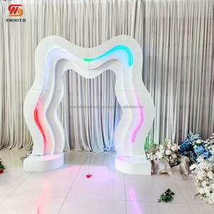 SMOOTH Luxury Custom Wave <b>Frame</b> 3D Party Dream <b>Backdrop</b> Decoration Light Up Arch For Wedding Birthday - Product Image 6